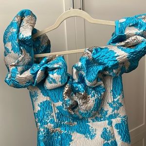 Off Shoulder Short Sleeve Midi